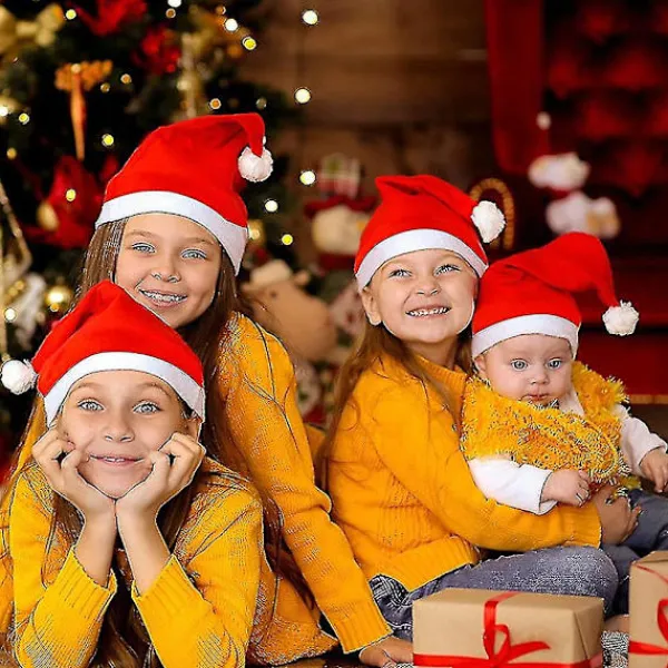 Julhatt 12-pack Plysch Tomtehattar För Juldräkt Julfesttillbehör Högtidsfest Favörer Vuxen Cosplay Tillbehör> Huvudbonader