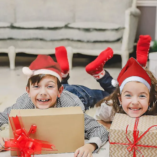 Julhatt 12-pack Plysch Tomtehattar För Juldräkt Julfesttillbehör Högtidsfest Favörer Vuxen Cosplay Tillbehör> Huvudbonader