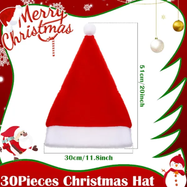 Julhatt, Unisex Julhattar Plysch Julhatt (grå)> Huvudbonader