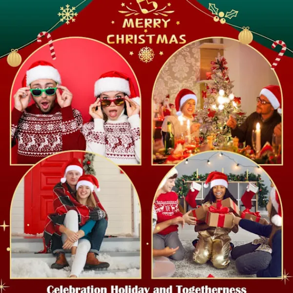 Julhatt, Unisex Julhattar Plysch Julhatt (grå)> Huvudbonader