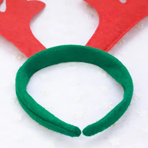 Julhuvudband för vuxna och barn, röda stora renhorn, hårklämma, 3-pack> Tillbehör