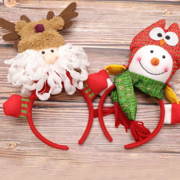 Julhuvudband Plysch Jultomte Huvudbonad Hårbåge Snögubbe Hårbåge> Huvudbonader