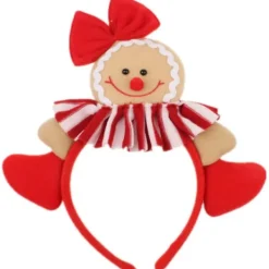 Julkaka-Hårband i Stil med Pepparkaksgubbe, Julhårtillbehör, Huvudbonad, Söt Cartoon-Hårband, Julhelgfesttillbehör, Presenter> Huvudbonader