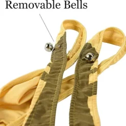 LEIGELE Julklapp Reindeer Underwear Mankini Herr Tanga Kostymer Med Bjällror Skämt För Julklappsleken Alla Hjärtans Dag Presenter (LGL)> Dräkter