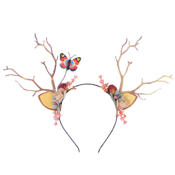 Julklappsbands med stor grenfjäril för vuxna och barn> Huvudbonader