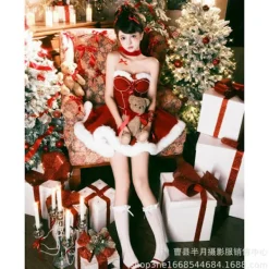 WAIDFU Julklänning Polyester Prinsessklänning för Vuxna 160cm & Uppåt general><noscript><img width=