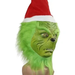 Julmask Deluxe Latex Komedi Film Halloween Party Rekvisita Grön (mask)><noscript><img width=