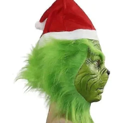 Julmask Deluxe Latex Komedi Film Halloween Party Rekvisita Grön (mask)><noscript><img width=