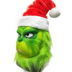 Julmask och handskar Kostym Geek Stjäl Halloween Cosplay Grinch och Handskar><noscript><img width=