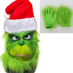 other Julmask och handskar Kostym Geek Stole Halloween Cosplay Grinch och handskar> Masker