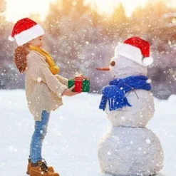 Julmössa för barn Julfest Tomtedräkt Bekväm röd hatt><noscript><img width=