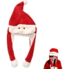 Julmössa i plysch, avtagbar skäggmössa, jultomteplyschmössa, LED-julmössa, rolig julmössa, används för Cosplay-julfest> Huvudbonader