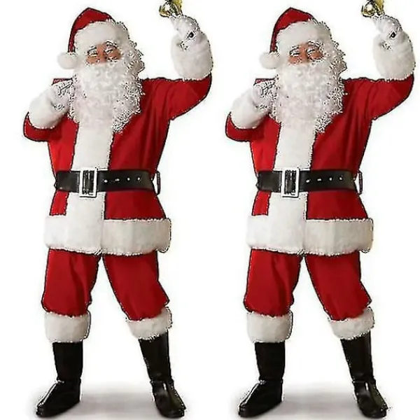 Jultomte Kostym för Män Vuxen Jultomte Kostym Santadräkt XL> Dräkter