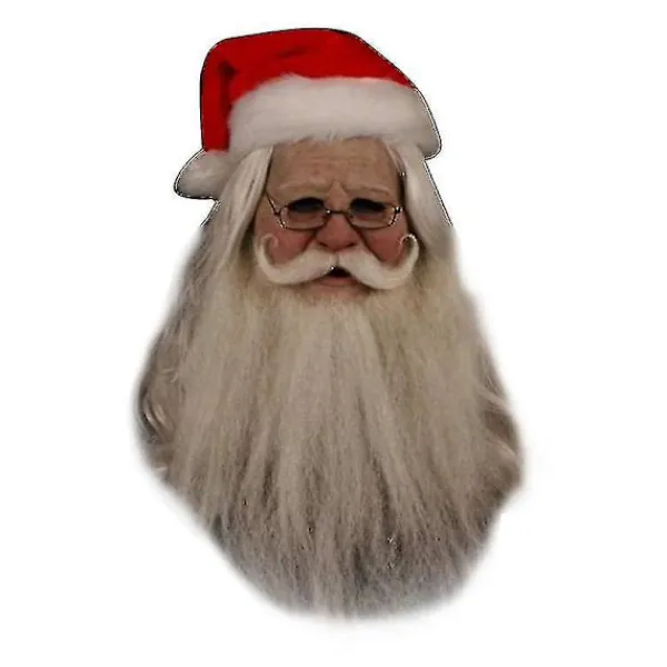 Jultomte Santa Claus Helhuvud Latex Mask> Masker