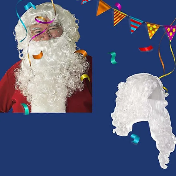unbranded Jultomte Skägg och Peruk Set för Män> Tillbehör