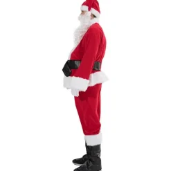 Jultomtedräkt 7 delar komplett julkostym för vuxna Cosplay Jultomtedräkt plus tomte xl puls (180-195cm)> Dräkter