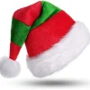 Jultomtehatt, Unisex-vuxen Tomtehatt Deluxe Sammet Jultomtehatt Dekorationer Presenter Kostym För Julparty Halloween Nyhet Randig Röd&> Huvudbonader