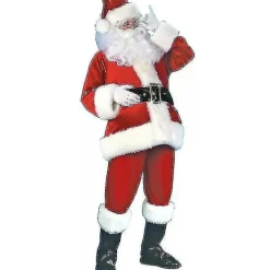 Jultomtekostym för Män Vuxen Jultomtekostym Santadräkt 5 delar XL> Dräkter