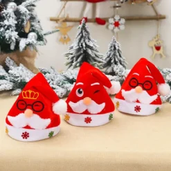 EDO MART Jultomten hatt Hattar Dekoration Presenter Cap Dekorativ Type 2><noscript><img width=