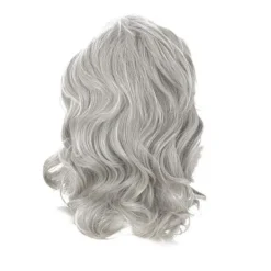 Jultomten Rädda Julen 2 Silvergrå stil skägg mikro> Peruker