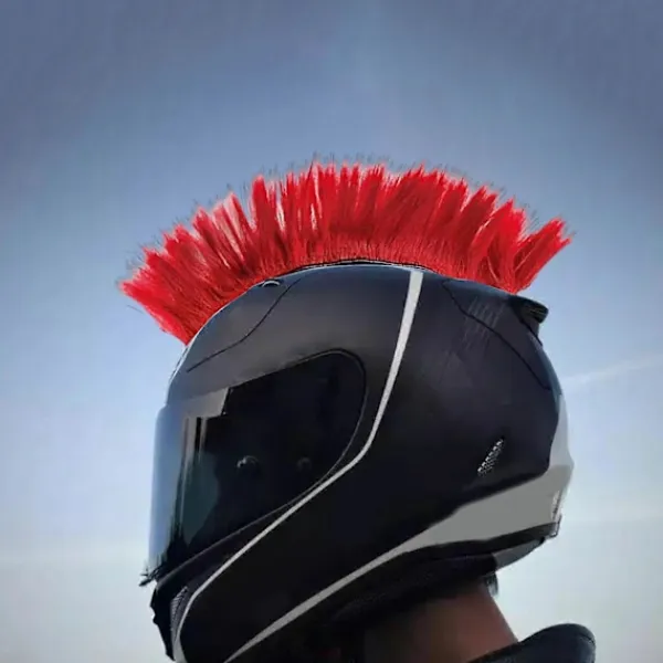 FMYSJ Kaesi Klippbar Hjälm Peruk Avtagbar Högtemperatur Siden Ljus Färg Hjälm Mohawk Hjälmtillbehör (FMY)> Huvudbonader