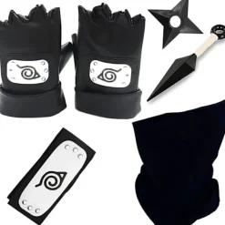 Kakashi Cosplay Set Ninja Konoha Naruto Headband Kakashi Forehead Protection And Kakashi Mask Gloves Kunai Ninja Plastic Shuriken Kakashi Cosplay Prop | Fyndiq> Tillbehör