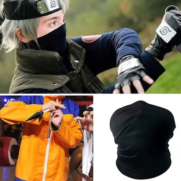 Kakashi Cosplay Set Ninja Konoha Naruto Headband Kakashi Forehead Protection And Kakashi Mask Gloves Kunai Ninja Plastic Shuriken Kakashi Cosplay Prop | Fyndiq> Tillbehör