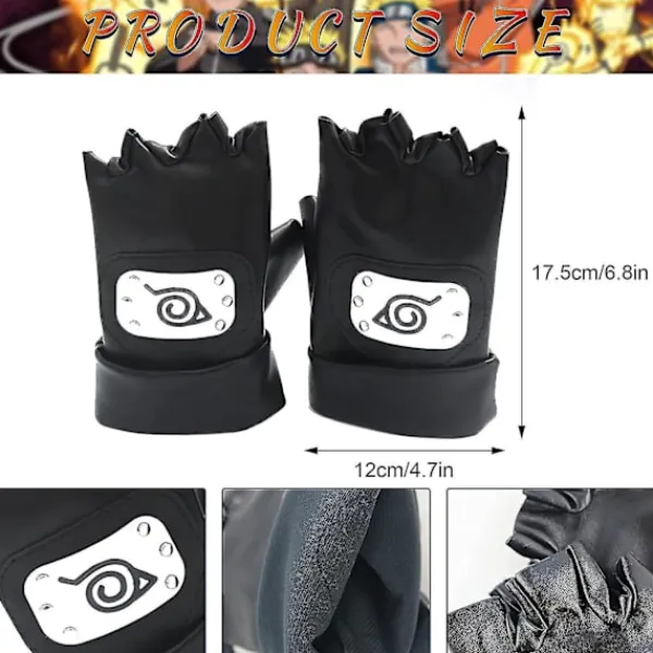 Kakashi Cosplay Set Ninja Konoha Naruto Headband Kakashi Forehead Protection And Kakashi Mask Gloves Kunai Ninja Plastic Shuriken Kakashi Cosplay Prop | Fyndiq> Tillbehör