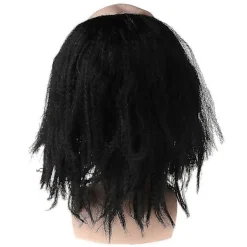 Kal peruk Halloween Peruker Flintskalligt Hår Maskerad Kostymfest Rolig Cosplay Prop Svart><noscript><img width=