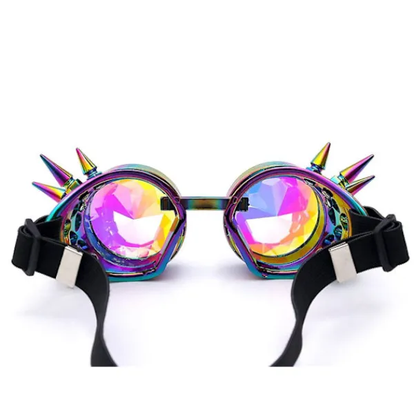 Kalejdoskop Steampunk glasögon Regnbåge Kristall glasögon> Tillbehör