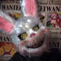 Fashion Hitch Kanin Cosplay Mask Halloween Fest Skrämmande Huvud Omslag Halloween Karneval Dräkt><noscript><img width=