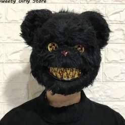 Fashion Hitch Kanin Cosplay Mask Halloween Fest Skrämmande Huvud Omslag Halloween Karneval Dräkt><noscript><img width=