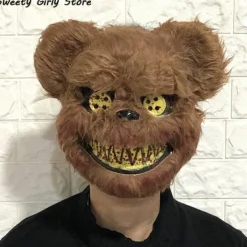 Fashion Hitch Kanin Cosplay Mask Halloween Fest Skrämmande Huvud Omslag Halloween Karneval Dräkt><noscript><img width=