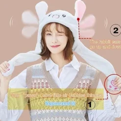 Kaninhatt Hoppande Hatt Kaninhatt med Rörliga Öron Anima[mo][CO]><noscript><img width=