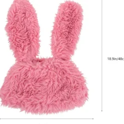 Kaninhatt, Kaninöron, Rolig Plyschhatt, Päls-kaninhatt, Djurhatt, Festfotorekvisita Rosy> Huvudbonader