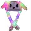 Kaninhatt med rörliga öron Hoppande Hatt Rolig Bunny Plysch Hatt Keps för Kvinnor> Huvudbonader