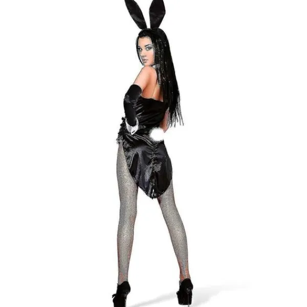 Kaninkostymset för jul, påskcosplay - Inkluderar kaninöronpannband, krage med fluga, manschetter, långa svarta handskar och kaninsvansaccessoar> Tillbehör