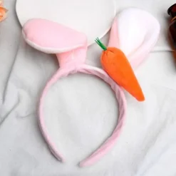 Kaninöron Hårband med Morotskostym Cosplay Dekoration för Utekväll Fest> Huvudbonader