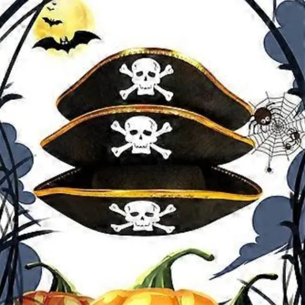 Kaptenshatt för rollspelsfest Maskeradkostym Pirathatt Scenföreställningar Tricornhatt Vuxen Cosplay Tillbehör (Pirat Ögonlapp)> Tillbehör