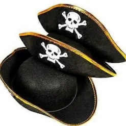 Kaptenshatt för rollspelsfest Maskeradkostym Pirathatt Scenföreställningar Tricornhatt Vuxen Cosplay Tillbehör (Pirat Ögonlapp)><noscript><img width=