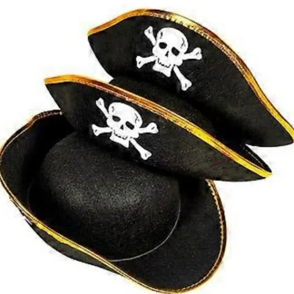 Kaptenshatt för rollspelsfest Maskeradkostym Pirathatt Scenföreställningar Tricornhatt Vuxen Cosplay Tillbehör (Pirat Ögonlapp)> Tillbehör