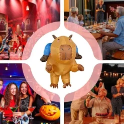 Kapybara Halloween-dräkt för vuxna - Maskeraddräkt för karnevaler, barntåg, maskeradfester och föreställningar {SL} Adult><noscript><img width=