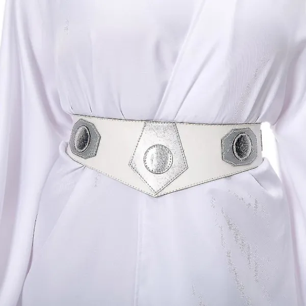 Karneval 2024 Barn Vuxen Rymdkrigare Prinsessdräkt Maskerad Kläder Vit Robe Rollspel Leia Cosplay Kostym Barn -XF32- L> Dräkter
