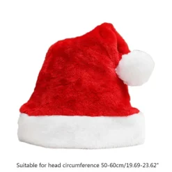 Karneval Jultomte Tjock Mössa med Pompom Flerfärgad Vuxen Varm Sammet Julhattar för Kvinnor Män Barn Present Svart> Huvudbonader