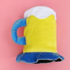 Karneval Ölglas Form Hatt Dekoration Dekorativ Mössa Plysch Ölsejd Hatt Huvud Dekorativ Accessoar För Fest Scen> Huvudbonader