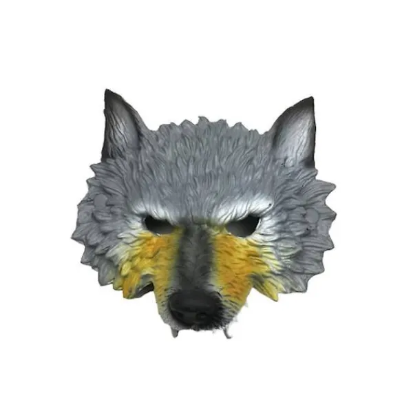 Karneval/påsk Cosplay Latex Varg Mask Djurstil svart gul> Masker