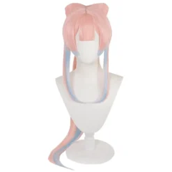 Katea Rosa Gradient Snygg Lång Fläta Värmebeständig Peruk För Cosplay Sangonomiya Kokomi Anime Peruker Halloween Party Peruker Rosa/blå -> Peruker
