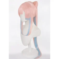 Katea Rosa Gradient Snygg Lång Fläta Värmebeständig Peruk För Cosplay Sangonomiya Kokomi Anime Peruker Halloween Party Peruker Rosa/blå -><noscript><img width=