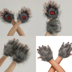 unbranded Katt Tassar Handskar Cosplay Djur Tassar Fingerlösa Vantar Therians Tassar Fursuit> Tillbehör