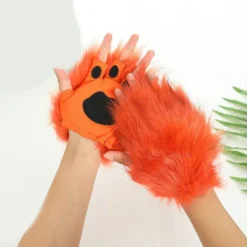 unbranded Katt Tassar Handskar Cosplay Djur Tassar Fingerlösa Vantar Therians Tassar Fursuit><noscript><img width=